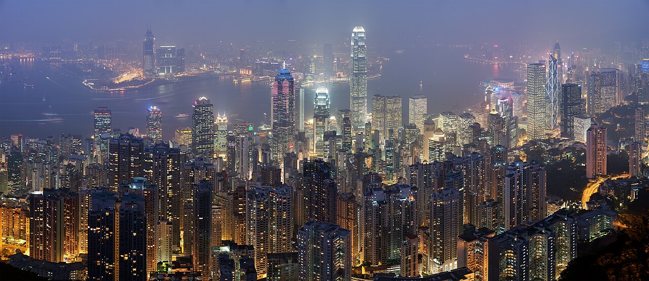 Hong Kong skyline across Victoria Harbour